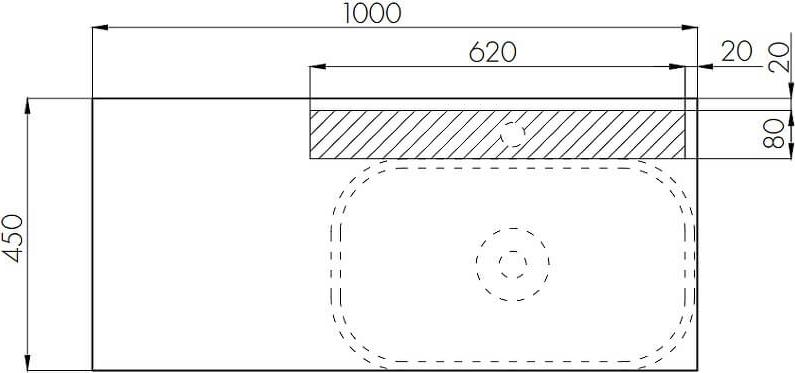 Столешница Aquaton Мишель 100 1A253303MIX40, бежевый