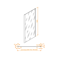 Душевая перегородка RGW Z-050-4B 352205407-14 профиль черный, стекло прозрачное