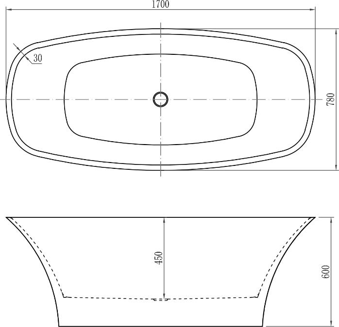 Акриловая ванна Aquanet Pleasure 170х78 208597