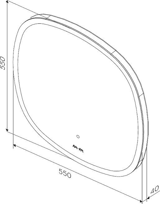 Зеркало AM.PM Func 55 M8FMOX0551WGS с подсветкой, белый