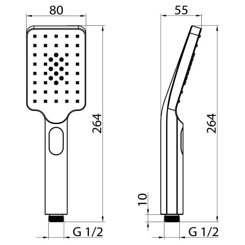 Душевая лейка Elghansa Hand Shower PK-017-Chrome хром