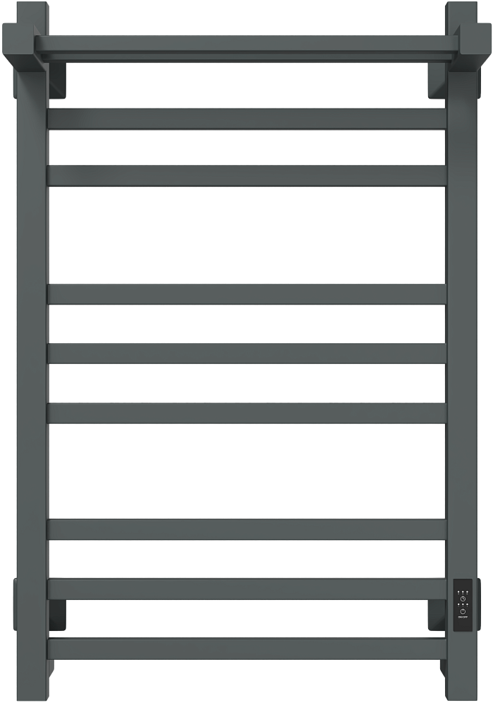 Полотенцесушитель электрический Ewrika Пенелопа КВ 80х50, с полкой, графит