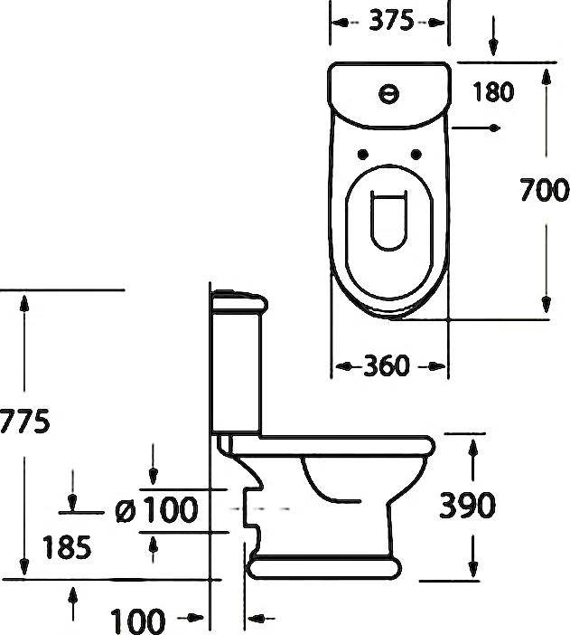 Унитаз-компакт BelBagno Gala BB1078CP с бачком BB1078T