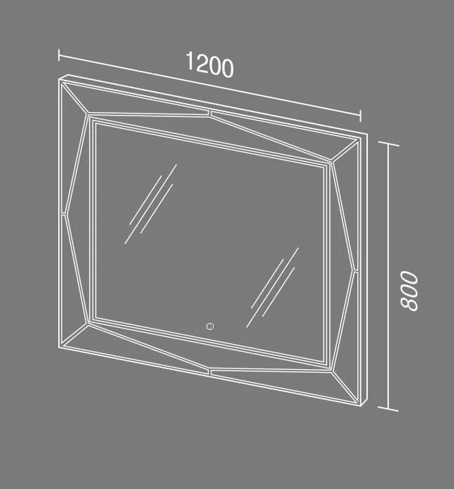 Зеркало SanVit Геометрия zgeo120 белый