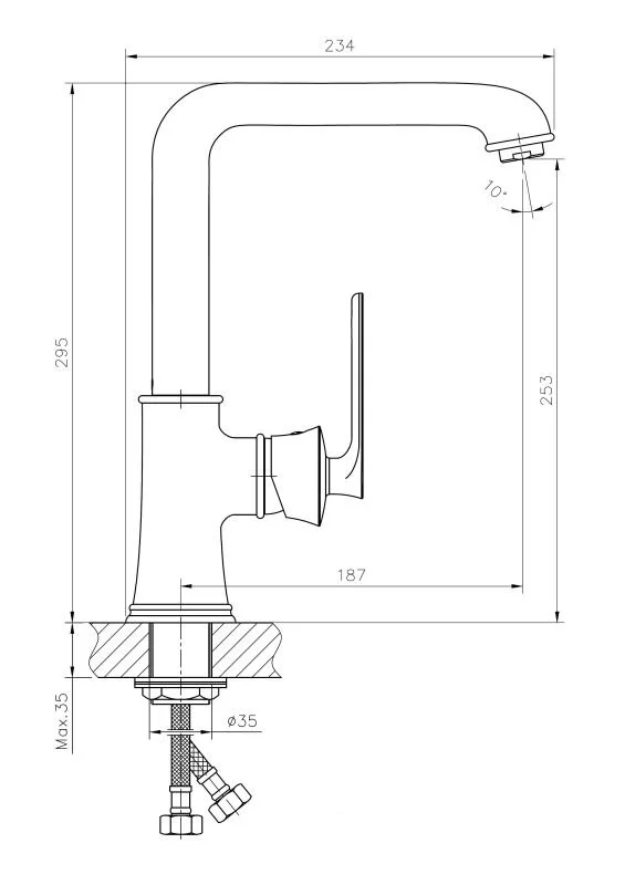 Смеситель для кухни Haiba HB181-7 HB70181-7 черный