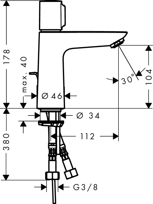 Комплект для ванной Термостат Hansgrohe Ecostat 1001 CL ВМ 13211000 + Смеситель Hansgrohe Talis Select E 71750000 + Душевой гарнитур Hansgrohe Crometta 26651400