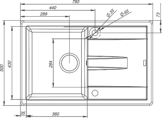 Кухонная мойка Iddis Vane G V33C781i87, коричневый матовый