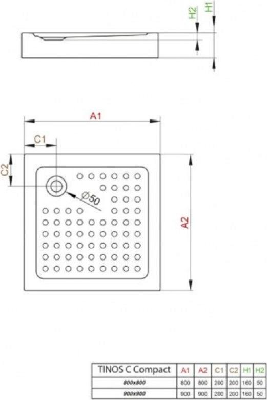 Душевой поддон Radaway Tinos C 90x90 см S4TIC9090-08, белый