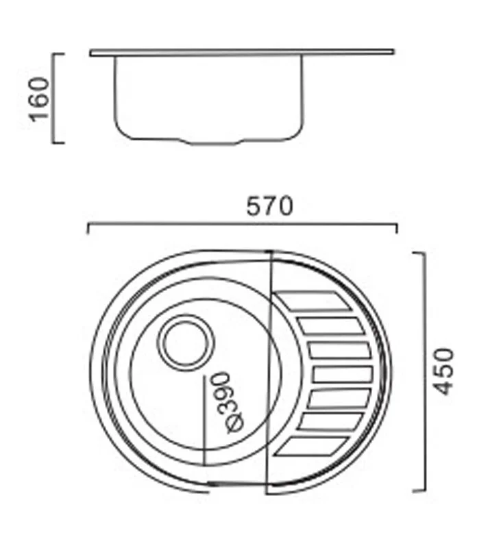 Кухонная мойка Haiba HB4557-06 хром