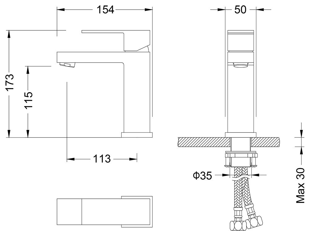 Смеситель для раковины Timo Selene 2061/16F белый матовый