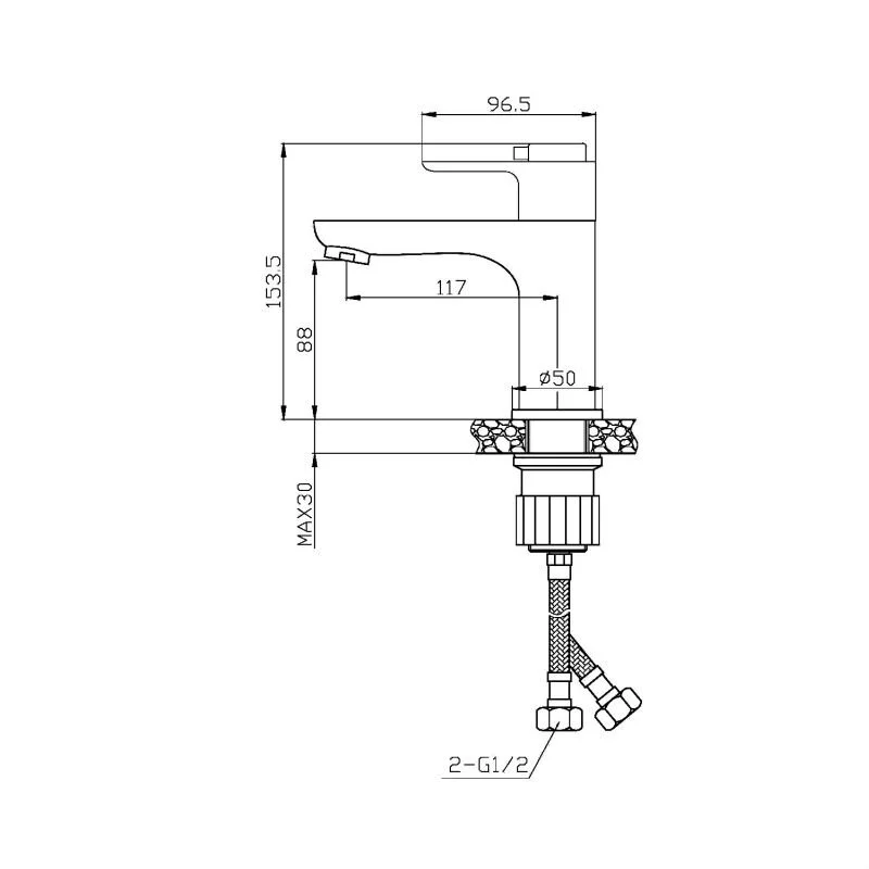 Смеситель для раковины Orange Thermo T19-021cr хром