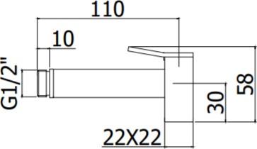 Лейка гигиенического душа Paffoni Tweet Square ZDOC121NO