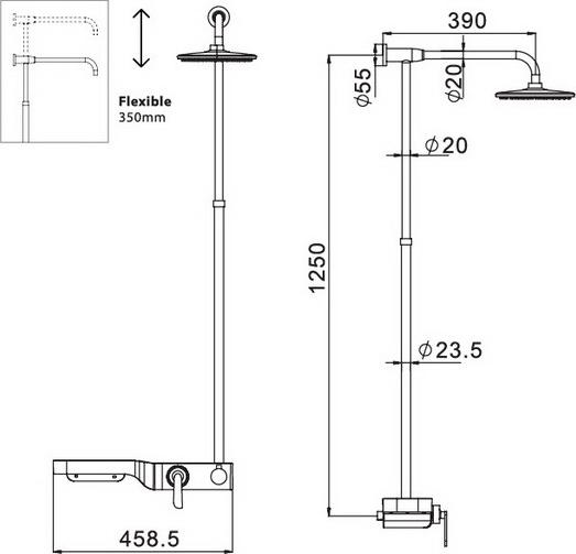 Душевая система RGW Gllon SF1201-R 07011201-05