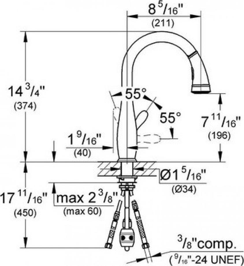 Смеситель для кухонной мойки Grohe Parkfield 30213ZB0