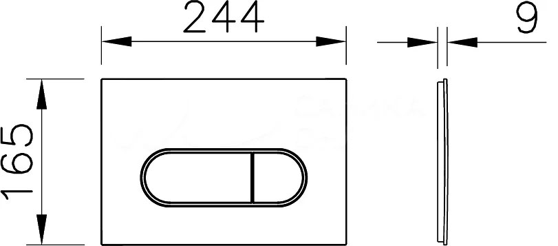 Клавиша смыва Vitra Root Round 740-2240 медь