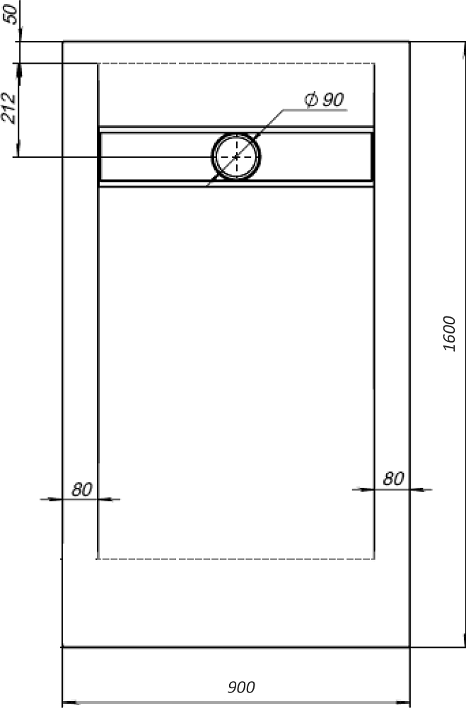 Поддон для душа STWORKI Эстерсунд 160x90 белый камень, с сифоном