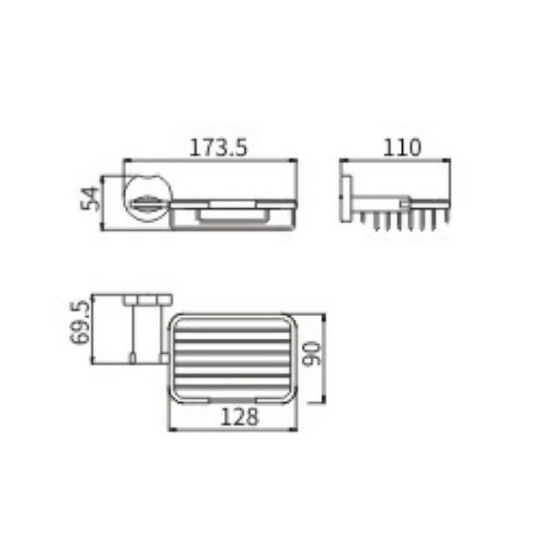 Мыльница CeramaLux Loft 53905 хром