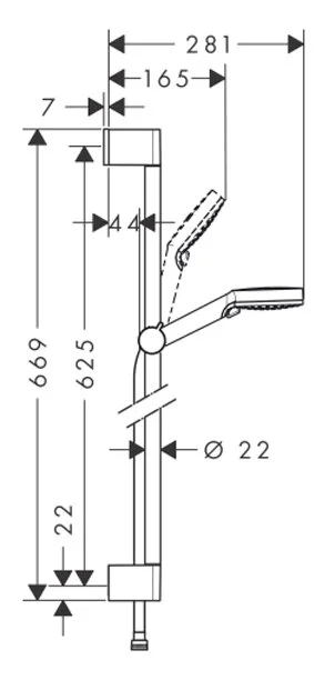 Смеситель для душа Hansgrohe Logis 71070000/71600000/26532400 хром