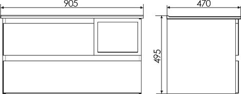 Мебель для ванной Comforty Турин 90 L дуб бежевый