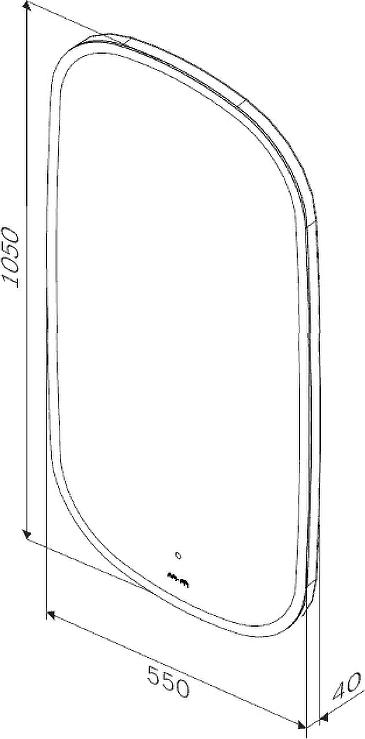 Зеркало AM.PM Func 55 M8FMOX0551WGH с подсветкой, белый