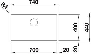 Кухонная мойка Blanco Zerox 700-IF 523099 нержавеющая сталь Durinox