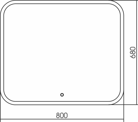 Зеркало 80 см Aquanika Basic AQB6880RU42, белый