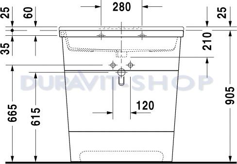 Раковина 85 см Duravit Esplanade 2622850000