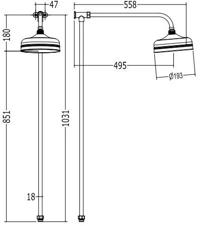 Душ верхний Devon&Devon MARK318OT