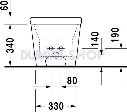 Напольное биде Duravit Esplanade 2262100000 (дуб)