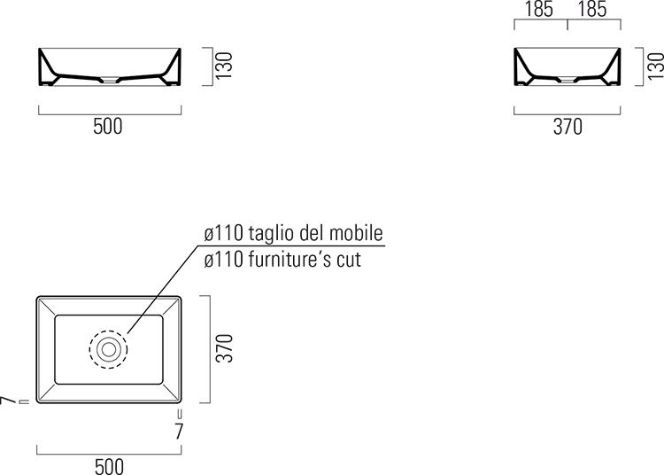 Раковина накладная GSI Kube X 942911, белый