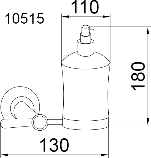 Дозатор для жидкого мыла Boheme Chiaro 10515, золото