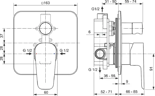 Душевая система Ideal Standard Ceraflex Esla BD002XC, хром