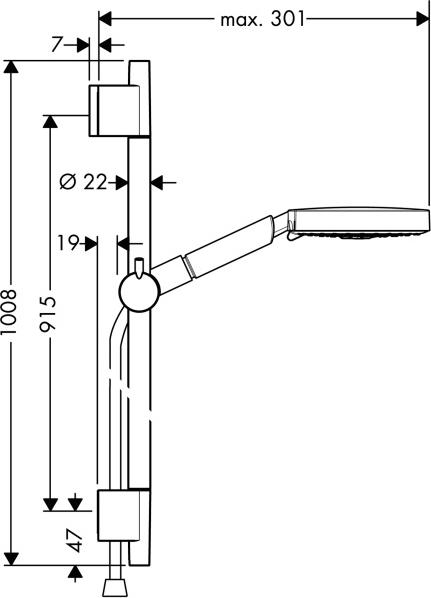 Душевой гарнитур Hansgrohe Raindance S 150 Air 3jet 27895000