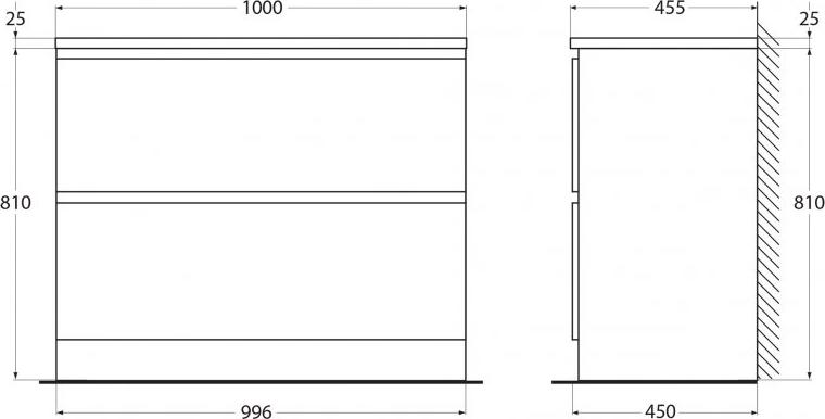 Тумба для комплекта 100 см BelBagno ALBANO-1000-2C-PIA-RR rovere rustico