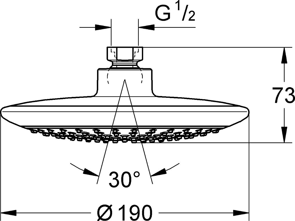 Верхний душ Grohe Rainshower Solo 27370000