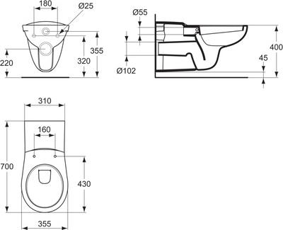 Подвесной унитаз Ideal Standard Matura P243001