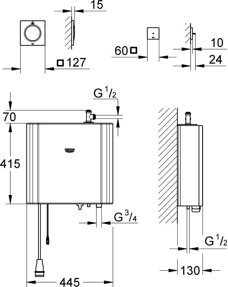 Генератор пара Grohe F-digital Deluxe 27934000