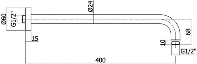 Верхний душ с держателем Paffoni Master ZSOF074CR + ZSOF034CR хром