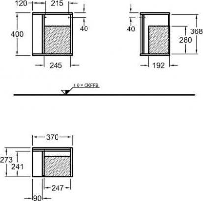 Шкаф боковой 40 см Geberit iCon XS 840239000, платиновый глянец