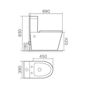 Унитаз Timo Kulo TK-401 белый