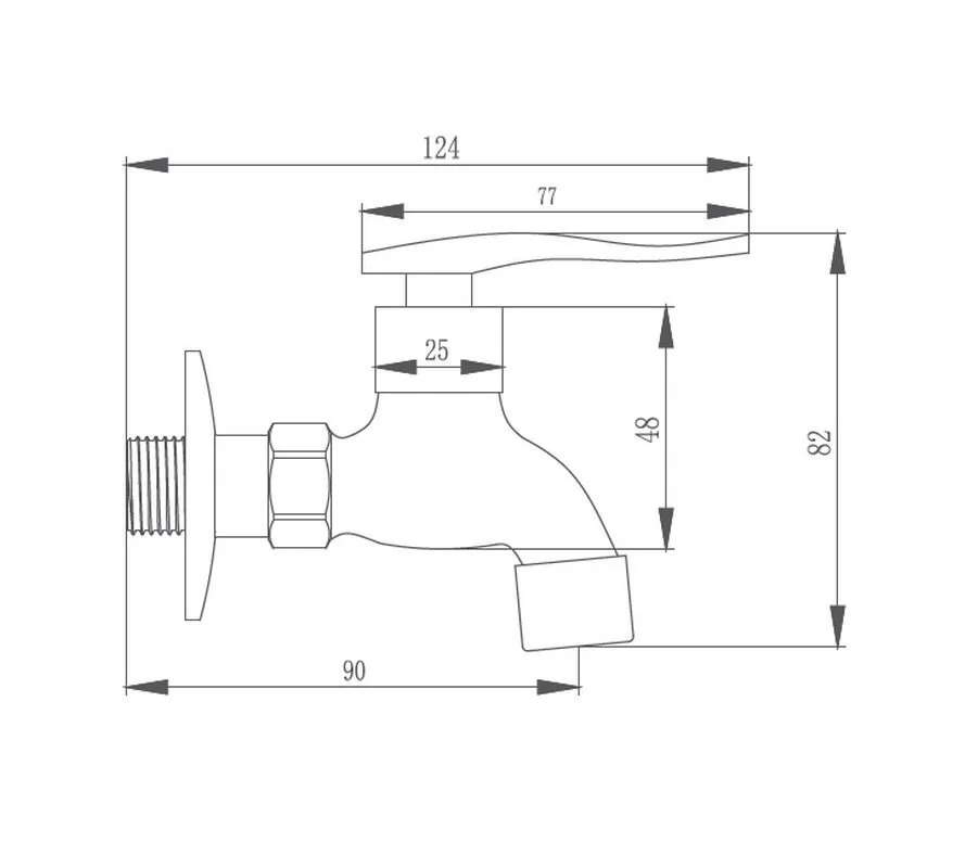 Кран для раковины Haiba HB521 хром