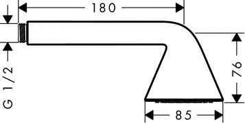 Ручной душ 85 mm Axor Front 26025000