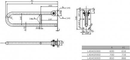 Поручень 85 см Kolo Lehnen Concept L60403000