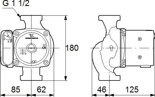 Циркуляционный насос Grundfos UPS 25-80 180