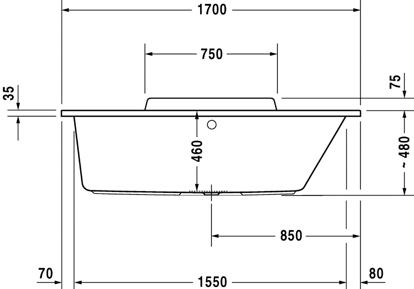 Акриловая ванна Duravit Durastyle 170x70 700295