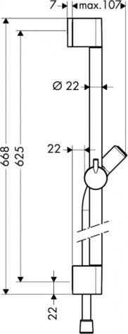 Штанга для душа 60 см Hansgrohe Croma 100 27611000