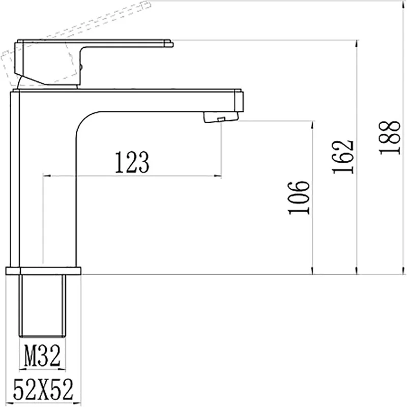 Смеситель для раковины Savol S-600701 хром