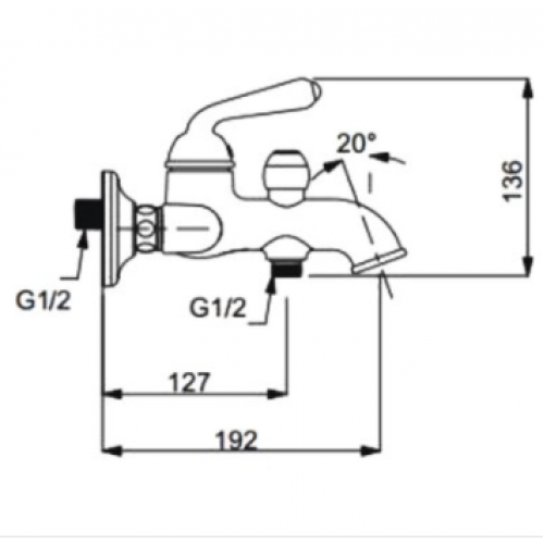 Смеситель для ванны Gappo G3288 хром