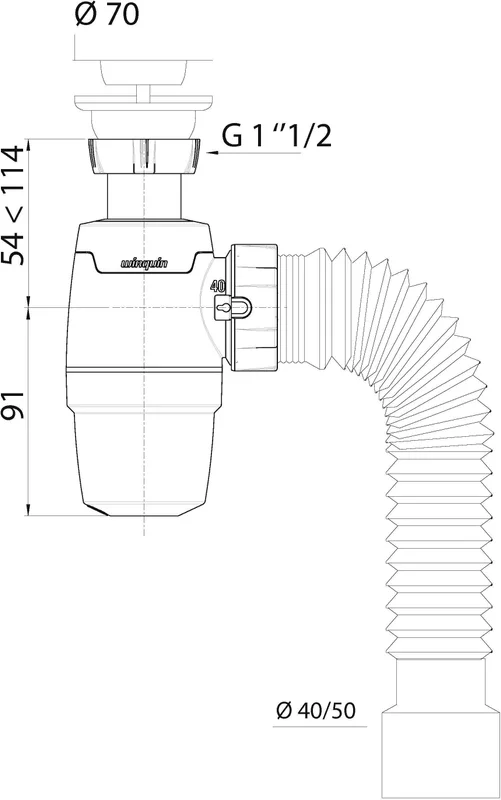 Сифон для мойки Wirquin Neo 30987067