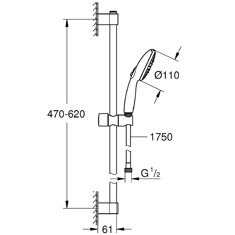 Душевой гарнитур Grohe Tempesta 27794003 хром